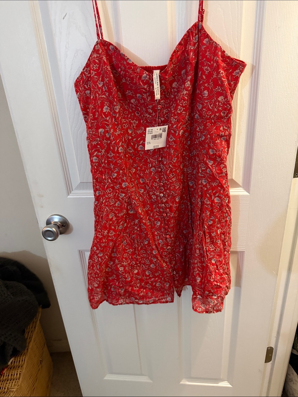 American Eagle Outfitters Red Floral Mini Dress - Picture 4 of 7